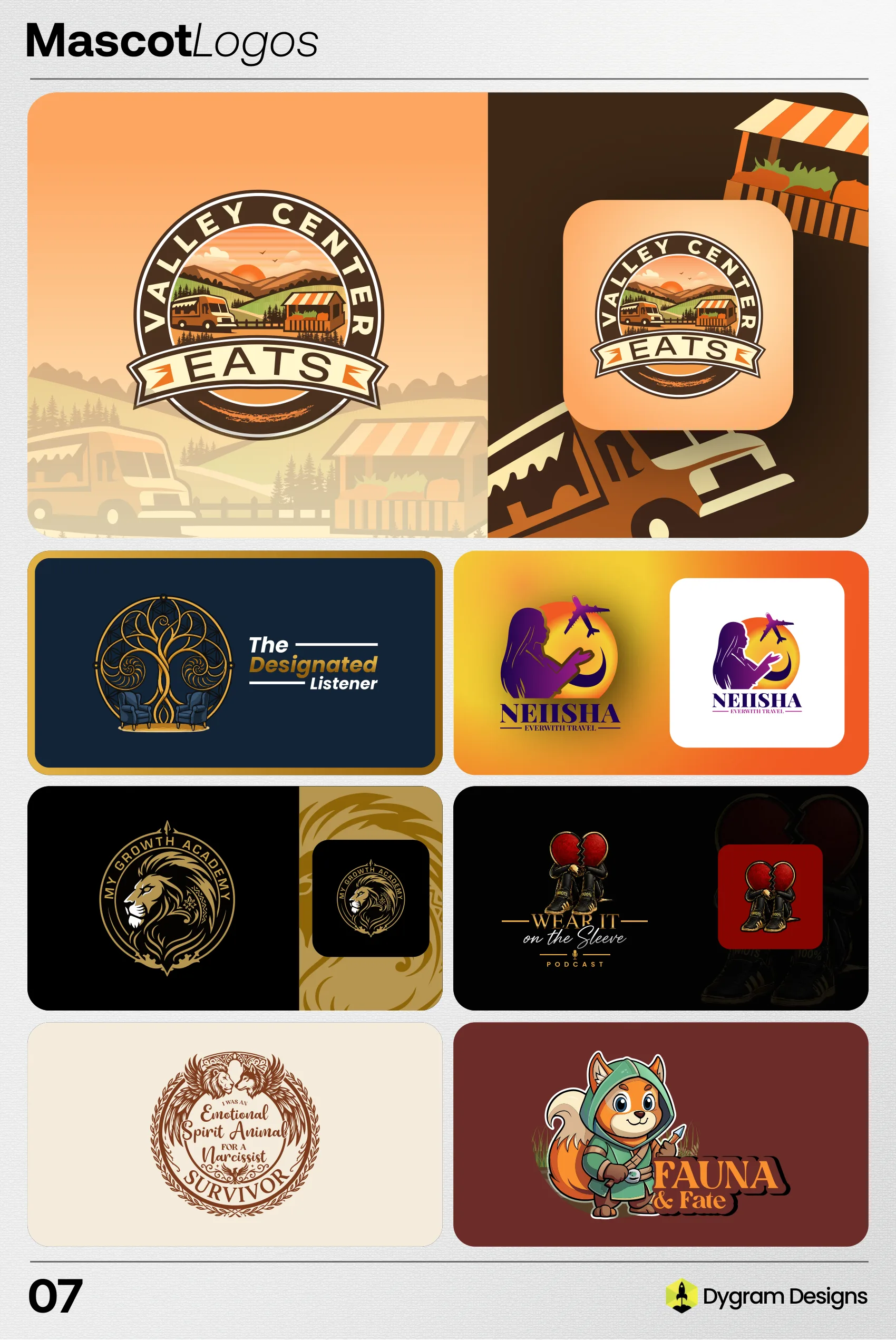 Mascot Logos portfolio board